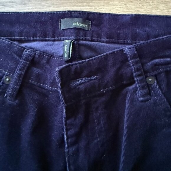 Edyson Hampton Skinny Corduroy Navy Blue Pants - Picture 4 of 4